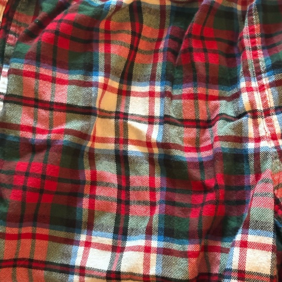 Lands' End Red Plaid Pajama Bottoms Soft Flannel Size Small (6-8) Pjs - Picture 3 of 6